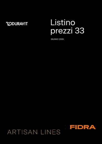 duravit - listino 33 artisan lines